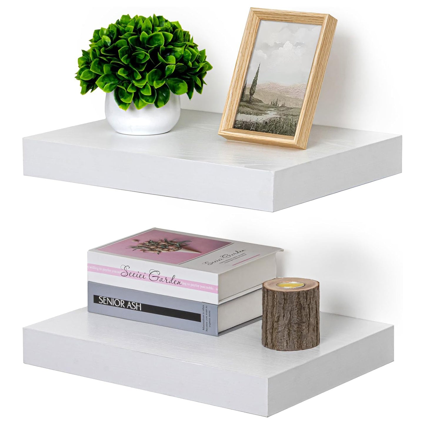 ShelfLoft 12 Inch Deep Rustic Wood Floating Shelves for Wall Decor & Storage