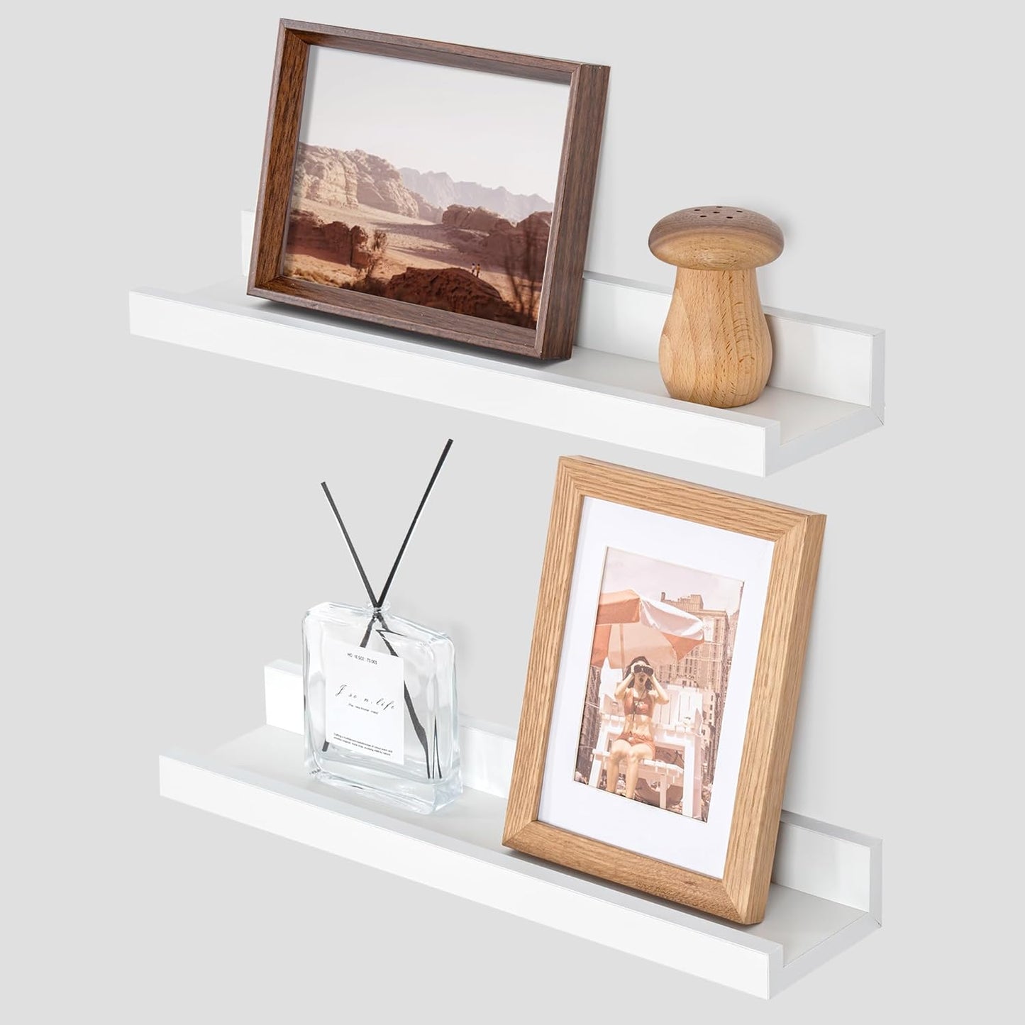 ShelfLoft 5.5 Inch Deep Picture Ledge Shelf Wall Display Floating Shelves with Lip