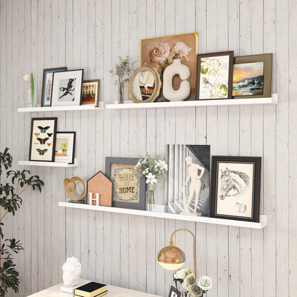 ShelfLoft 5.5 Inch Deep Picture Ledge Shelf Wall Display Floating Shelves with Lip