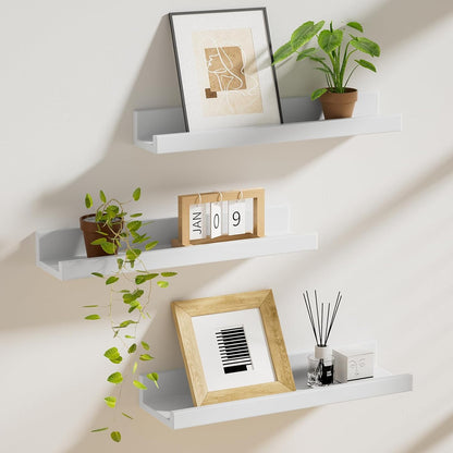 ShelfLoft 5.7 Inch Deep Picture Ledge Shelf Floating Shelves Set of 3