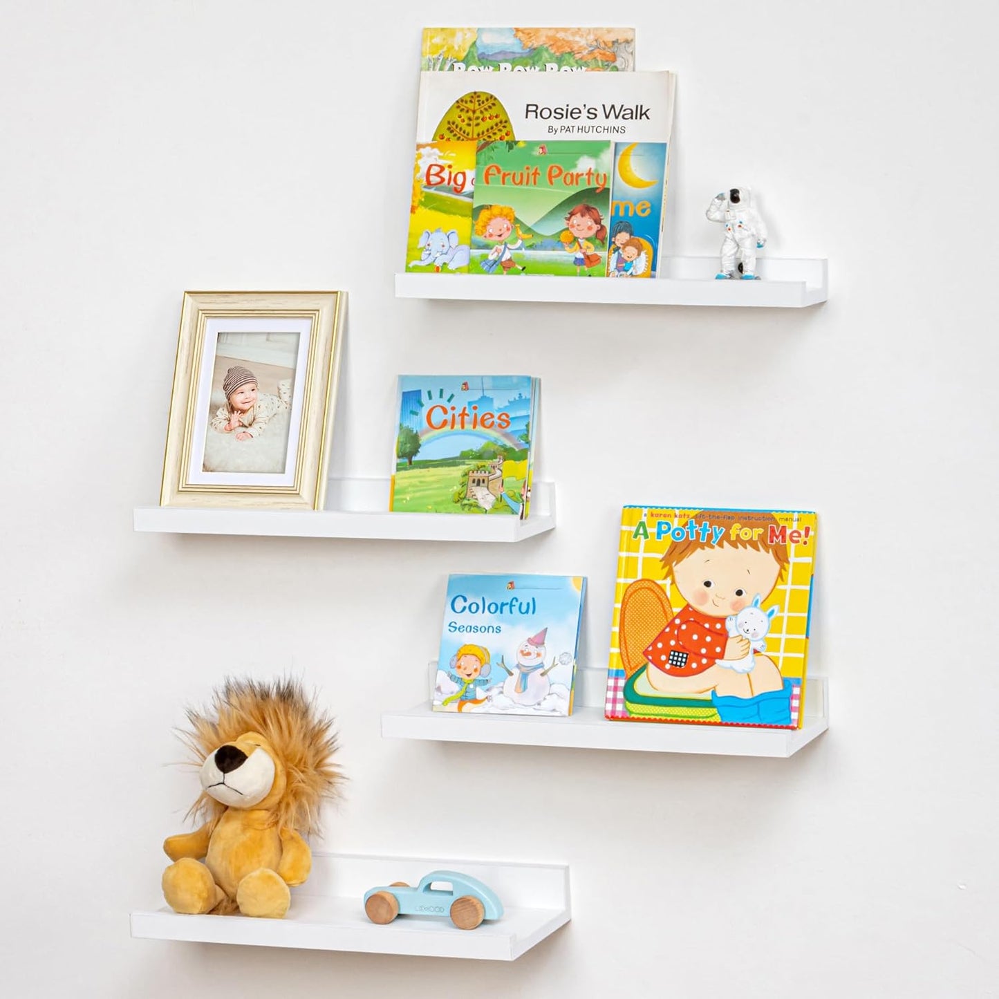 ShelfLoft 6.25 Inch Deep Picture Ledge Floating Shelves for Wall Storage,Set of 4