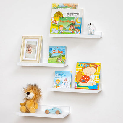 ShelfLoft 6.25 Inch Deep Picture Ledge Floating Shelves for Wall Storage,Set of 4