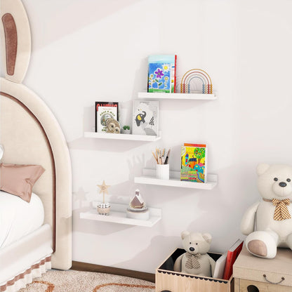 ShelfLoft 6.25 Inch Deep Picture Ledge Floating Shelves for Wall Storage,Set of 4