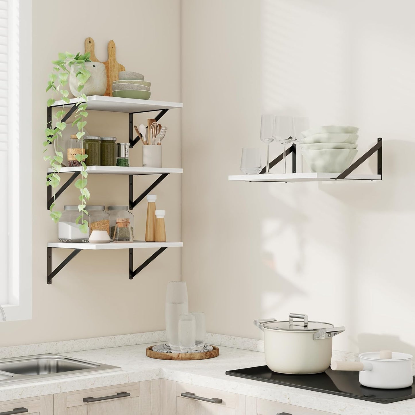 ShelfLoft 8 Inch Deep Floating Shelves for Wall