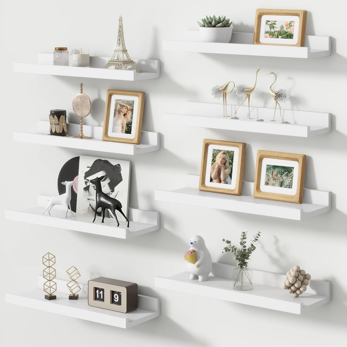 ShelfLoft 4.7"D x 2"H White Picture Ledge Floating Shelves