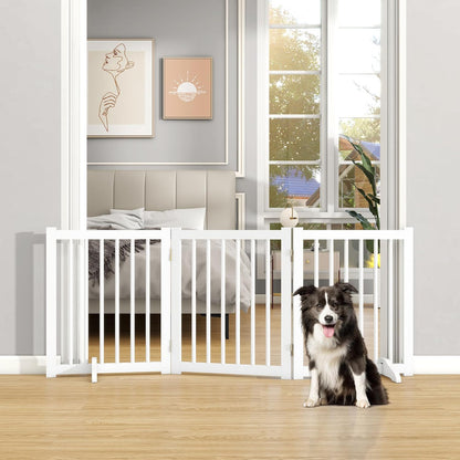 ShelfLoft Solid Wood Freestanding Pet Gate