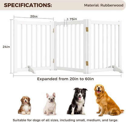 ShelfLoft Solid Wood Freestanding Pet Gate