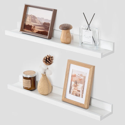 ShelfLoft 5.5 Inch Deep Picture Ledge Shelf Wall Display Floating Shelves with Lip