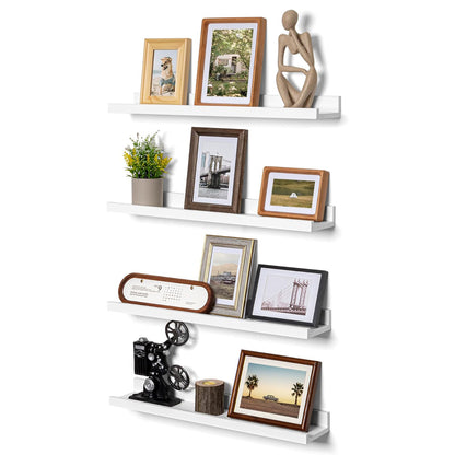 ShelfLoft 4.7 Inch Deep Picture Ledge Shelf Floating Shelves,Set of 4