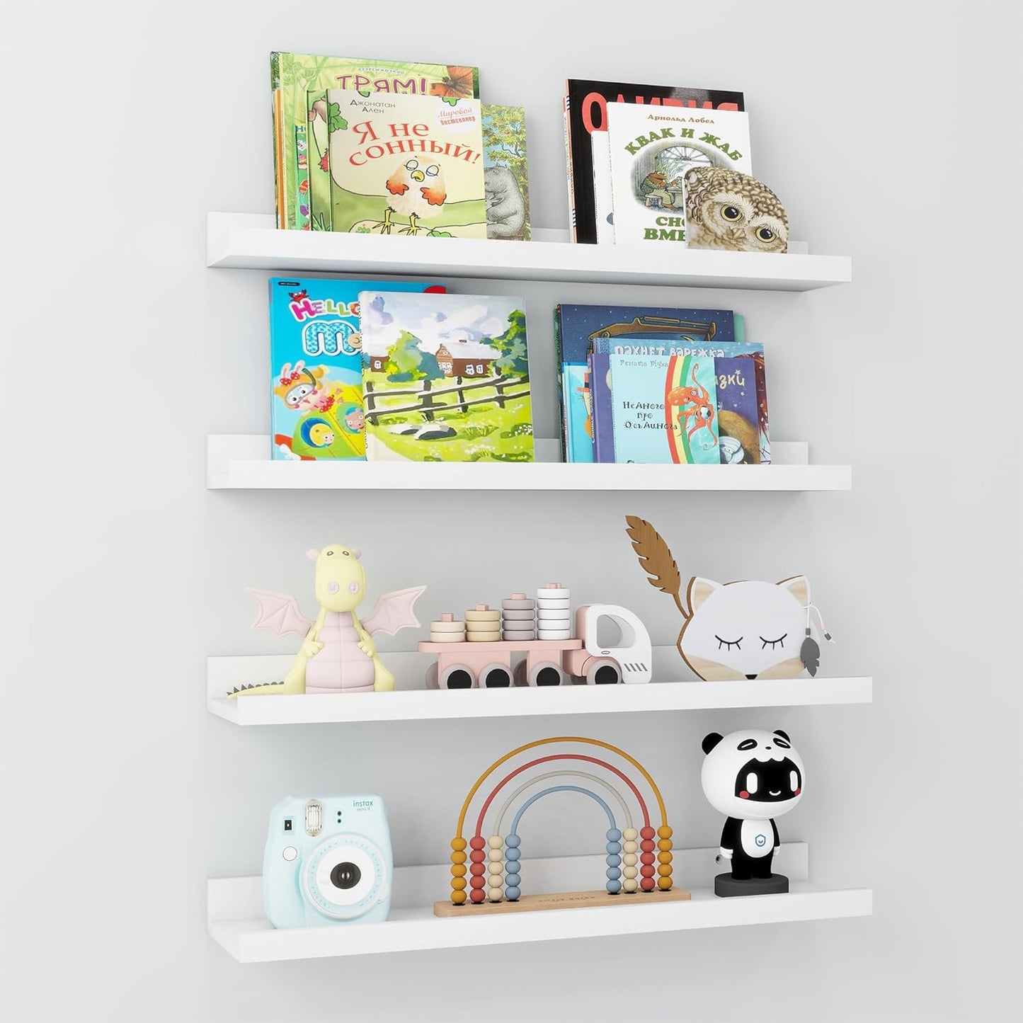 ShelfLoft 5.5 Inch Deep Picture Ledge Shelf Wall Display Floating Shelves with Lip