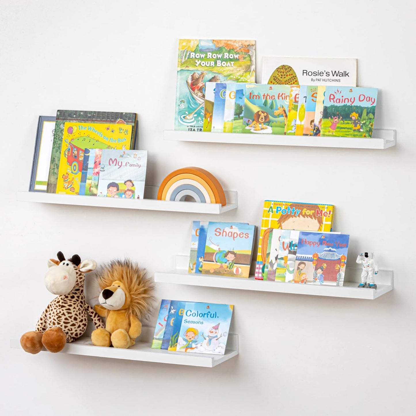 ShelfLoft 6.25 Inch Deep Picture Ledge Floating Shelves for Wall Storage,Set of 4