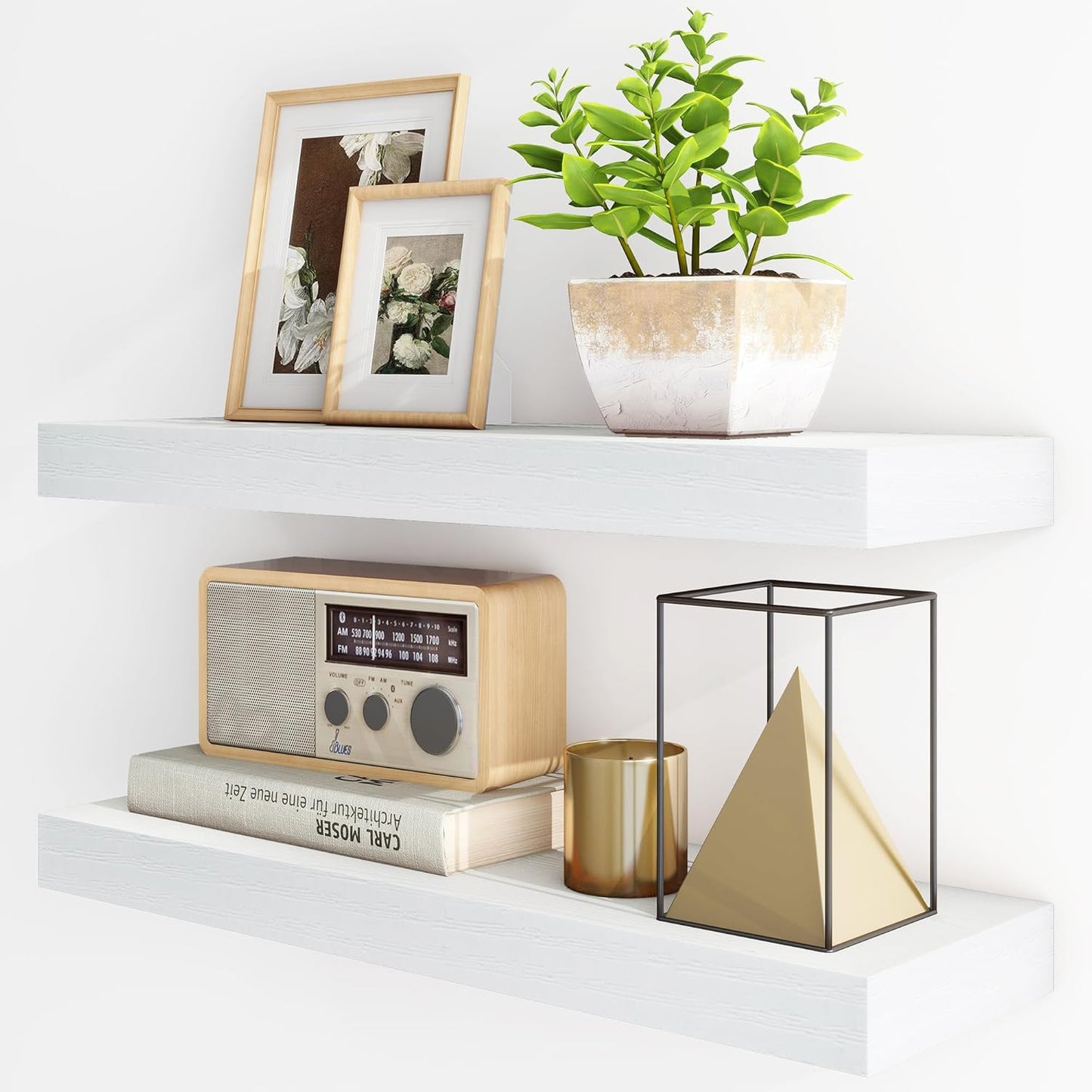 ShelfLoft 7 Inch Deep Fireplace Mantel Wall Mounted Farmhouse Floating Display Shelf