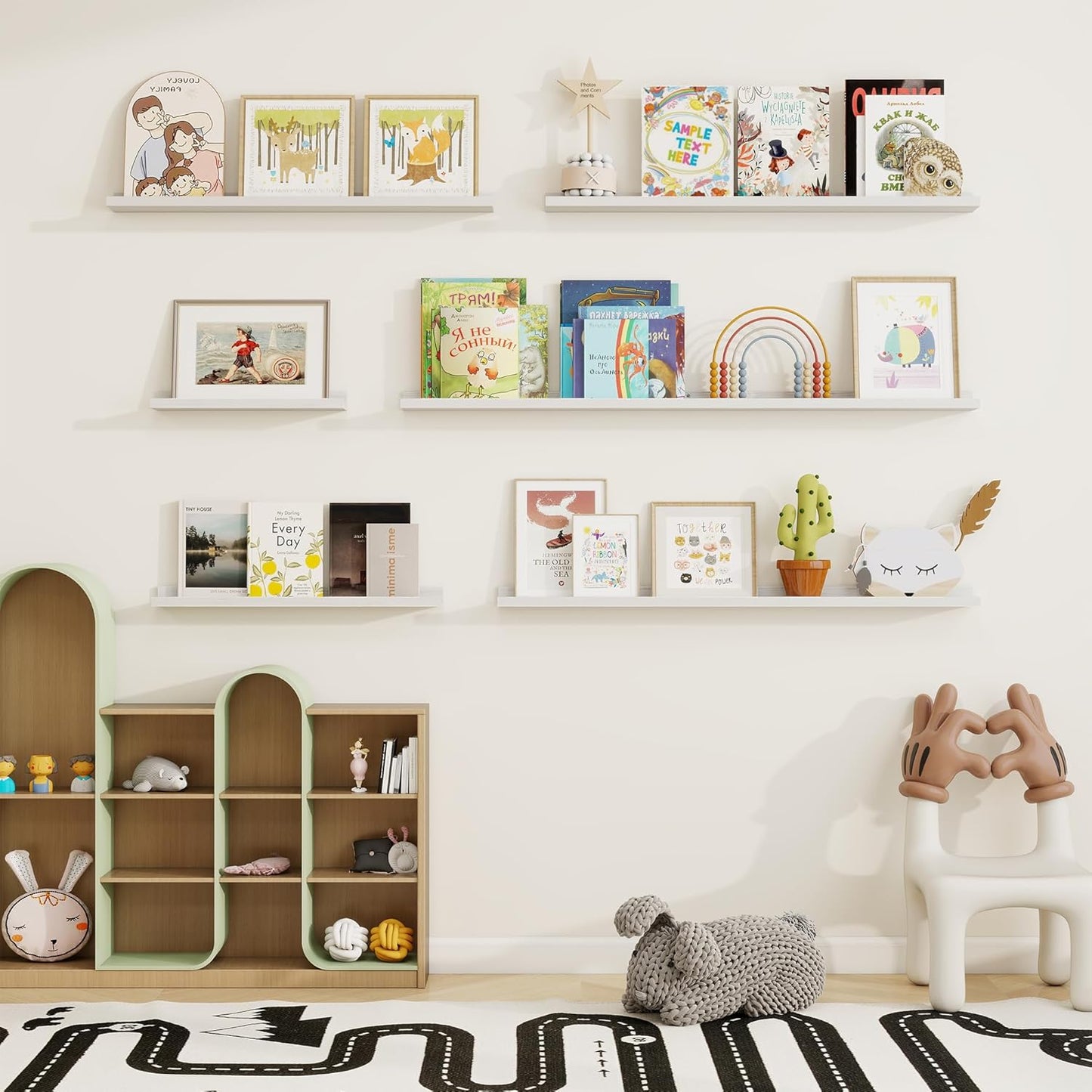 Shelfloft 3.5 Inch Deep Picture Ledge Shelf Solid Wood Wall Shelves