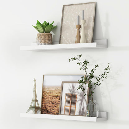 ShelfLoft 4.7"D x 2"H White Picture Ledge Floating Shelves