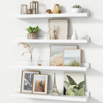 ShelfLoft 4.7"D x 2"H White Picture Ledge Floating Shelves