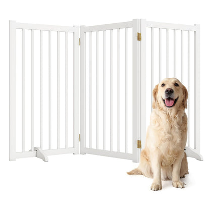 ShelfLoft Solid Wood Freestanding Pet Gate