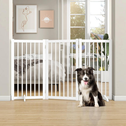 ShelfLoft Solid Wood Freestanding Pet Gate