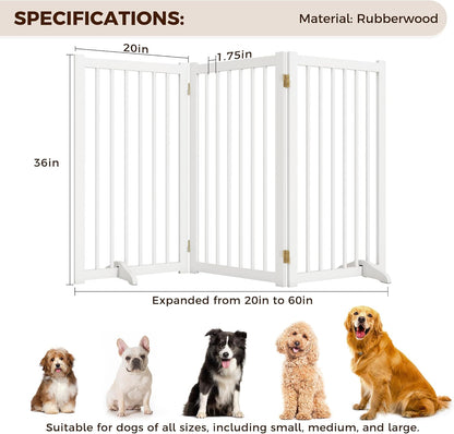 ShelfLoft Solid Wood Freestanding Pet Gate