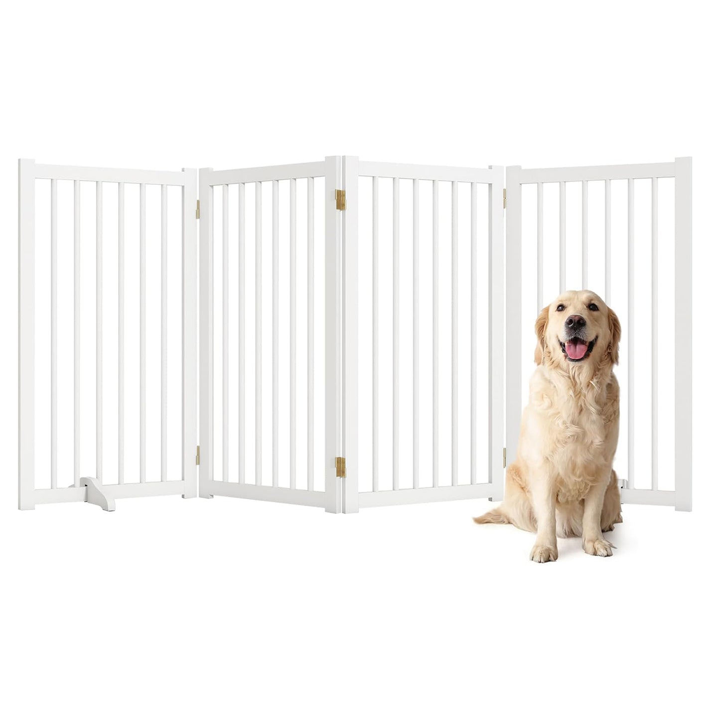 ShelfLoft Solid Wood Freestanding Pet Gate