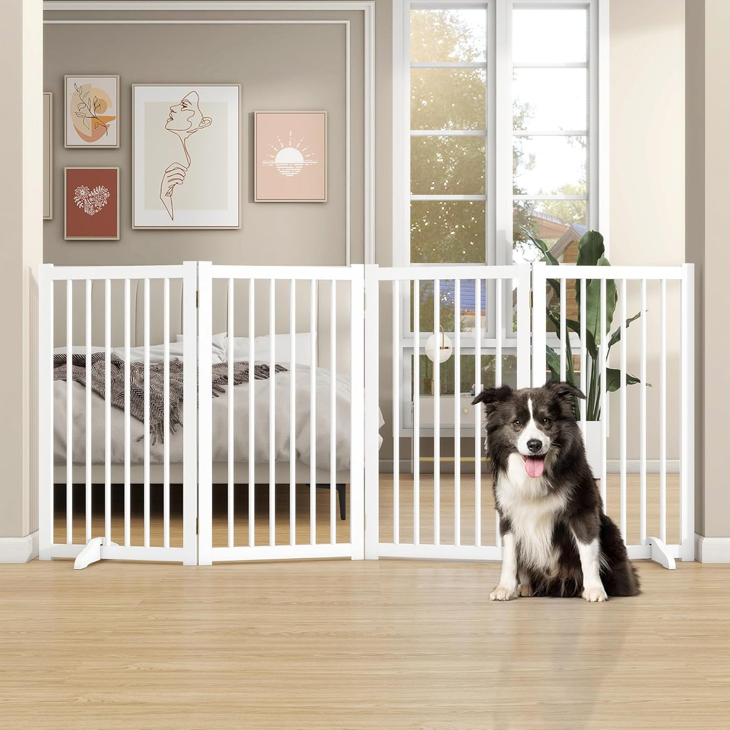 ShelfLoft Solid Wood Freestanding Pet Gate