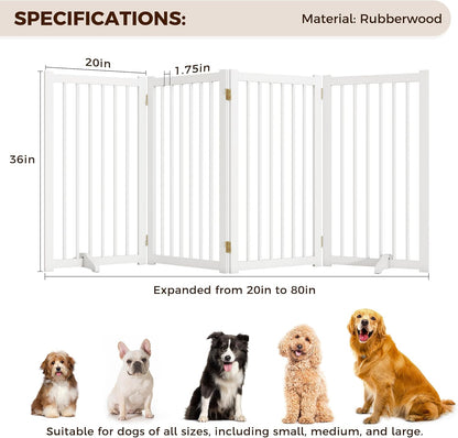 ShelfLoft Solid Wood Freestanding Pet Gate