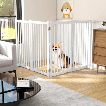 ShelfLoft Solid Wood Freestanding Pet Gate