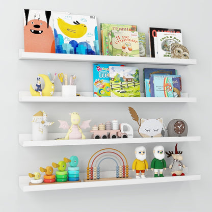 ShelfLoft 5.5 Inch Deep Picture Ledge Shelf Wall Display Floating Shelves with Lip