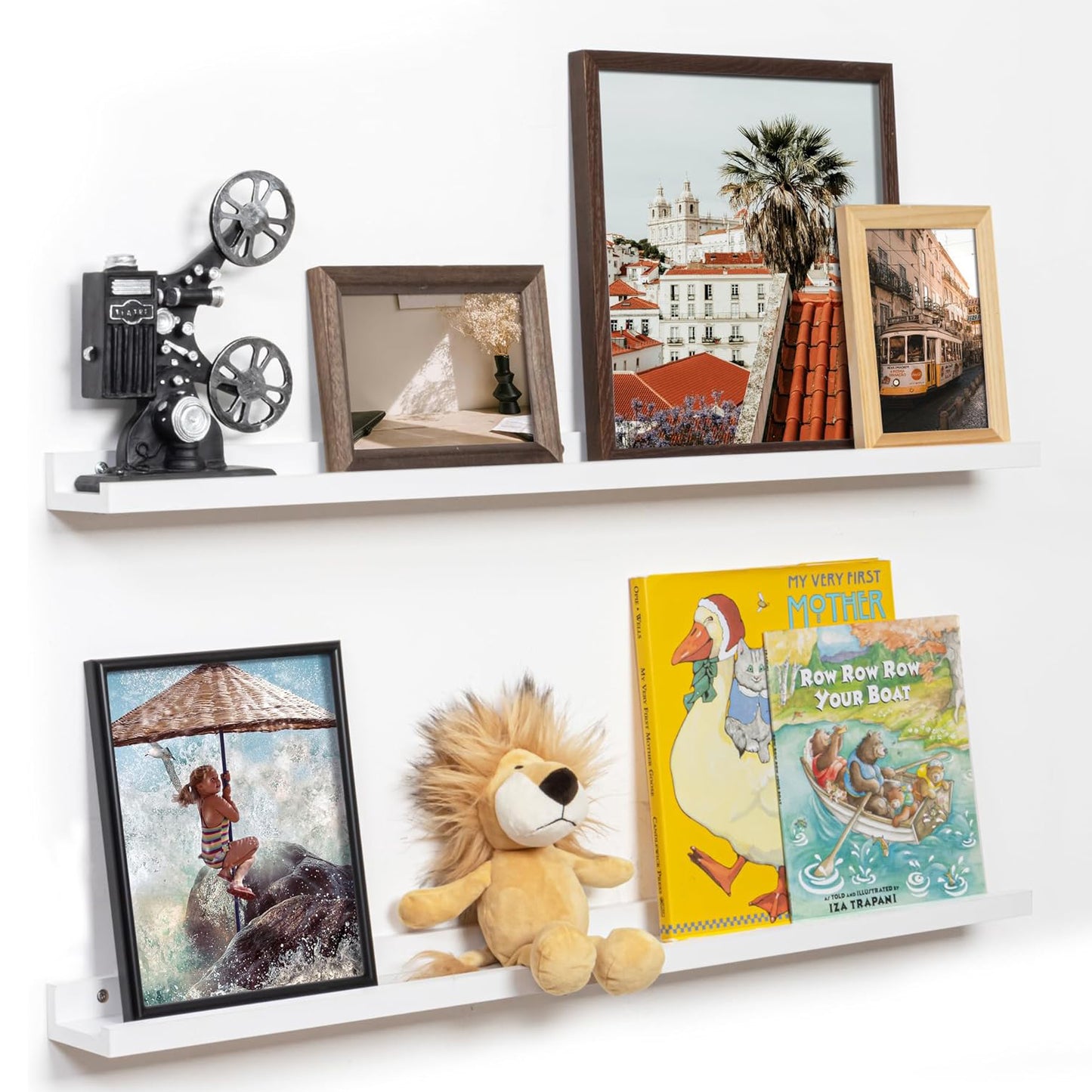 ShelfLoft 3.5 Inch Deep Picture Ledge Shelf Wall Display Floating Shelves,Set of 2