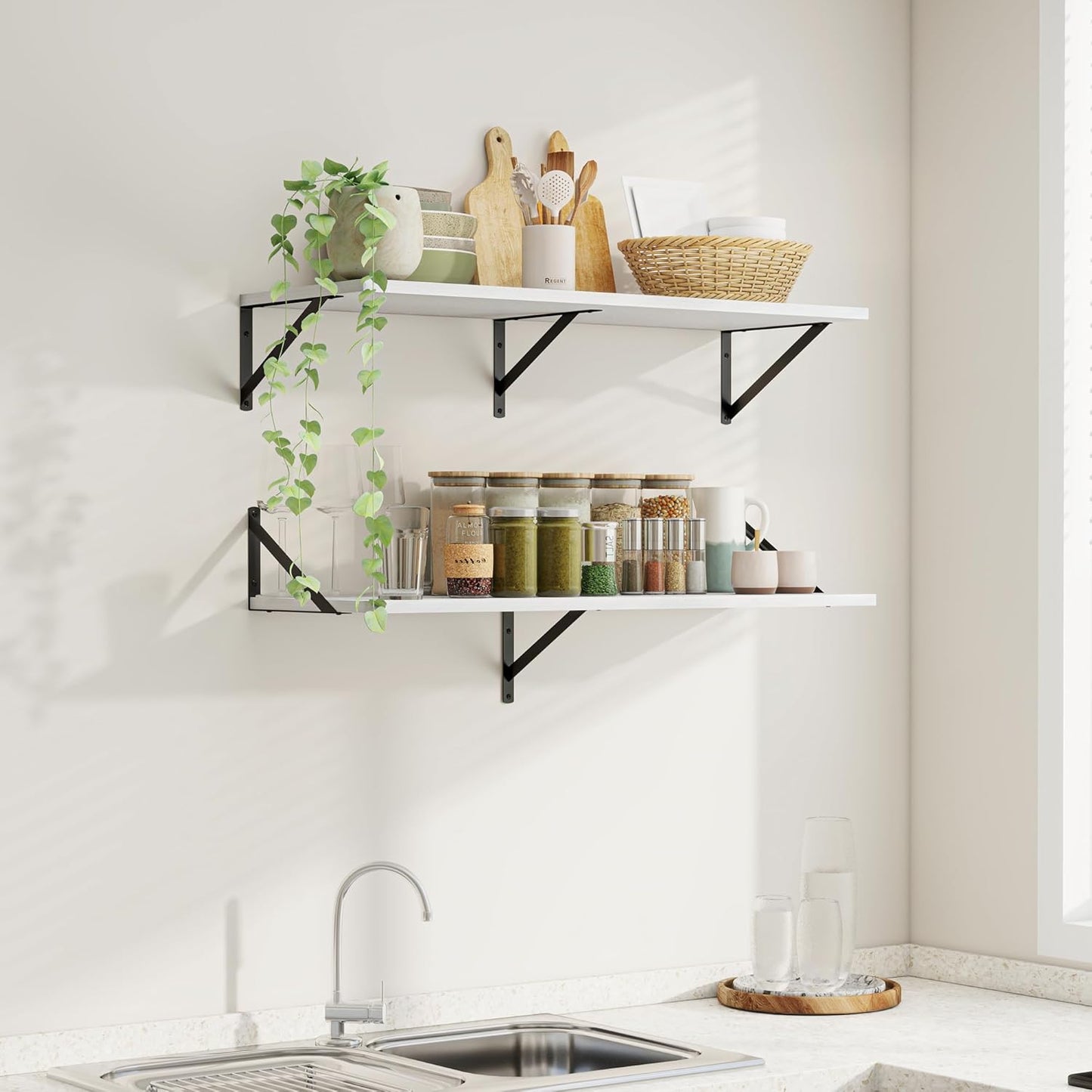 ShelfLoft 8 Inch Deep Floating Shelves for Wall