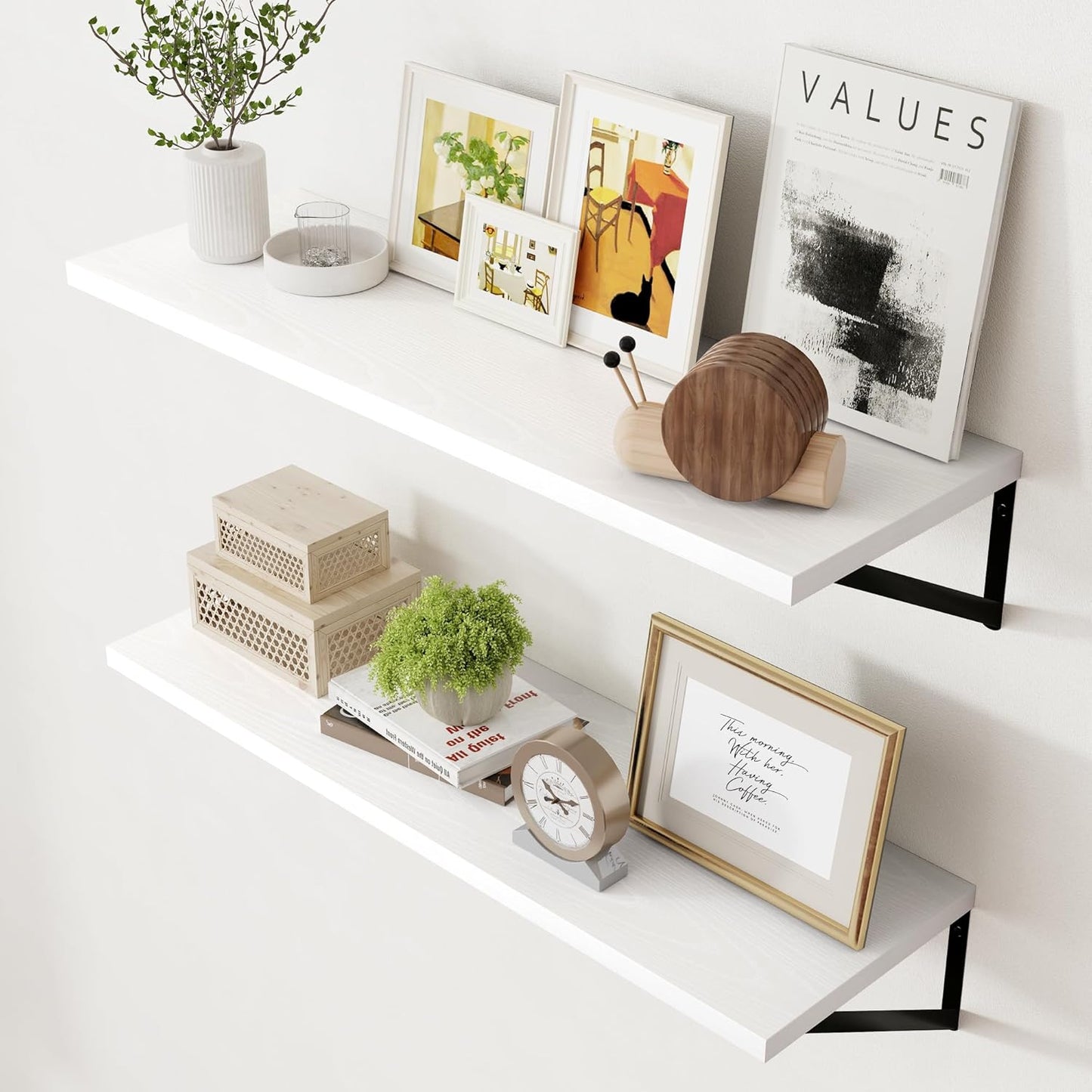 ShelfLoft 8 Inch Deep Wall Mounted Floating Shelves