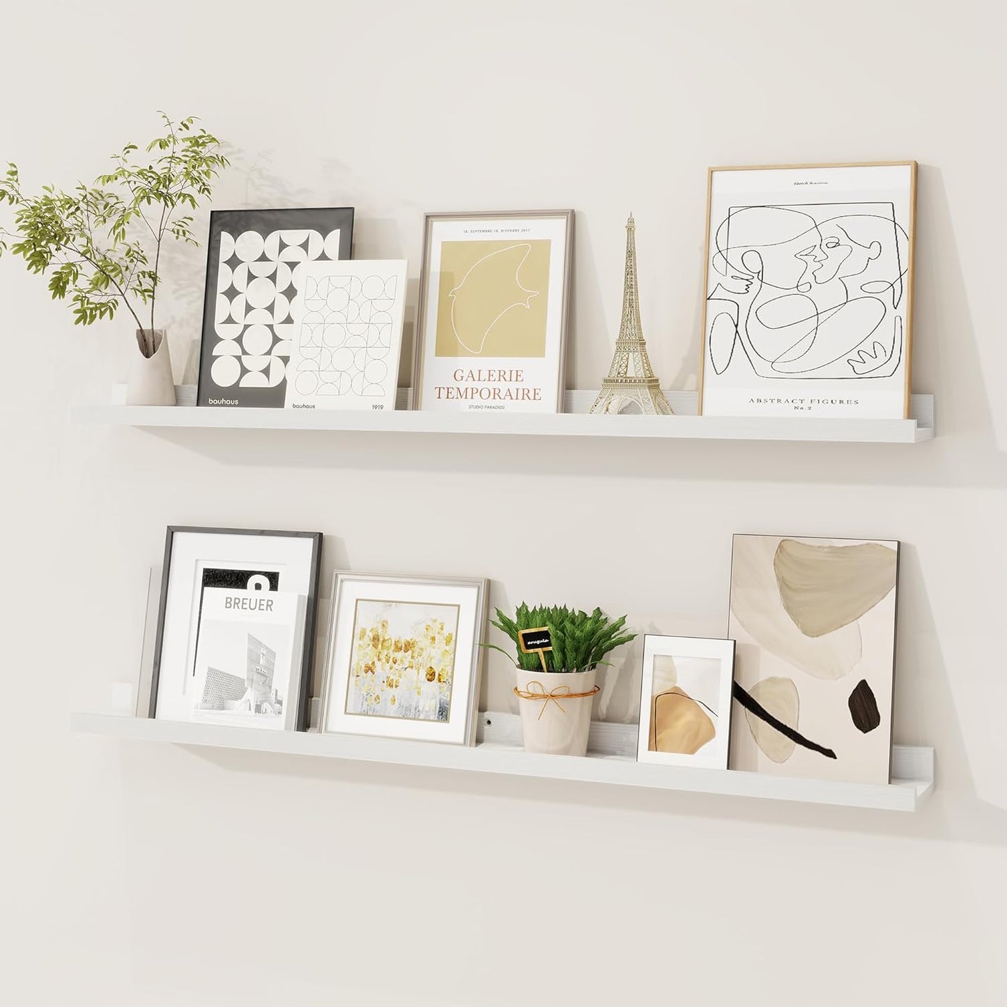 Shelfloft 3.5 Inch Deep Picture Ledge Shelf Solid Wood Wall Shelves