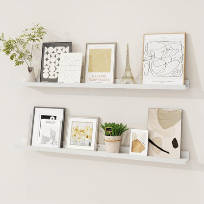 Shelfloft 3.5 Inch Deep Picture Ledge Shelf Solid Wood Wall Shelves