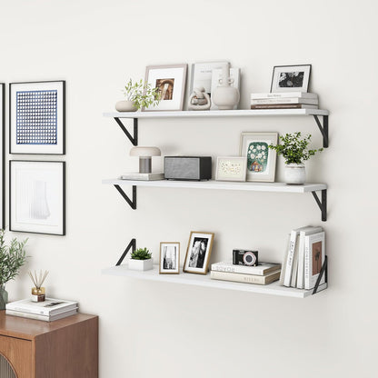 ShelfLoft 8"D White Floating Shelves with Brackets