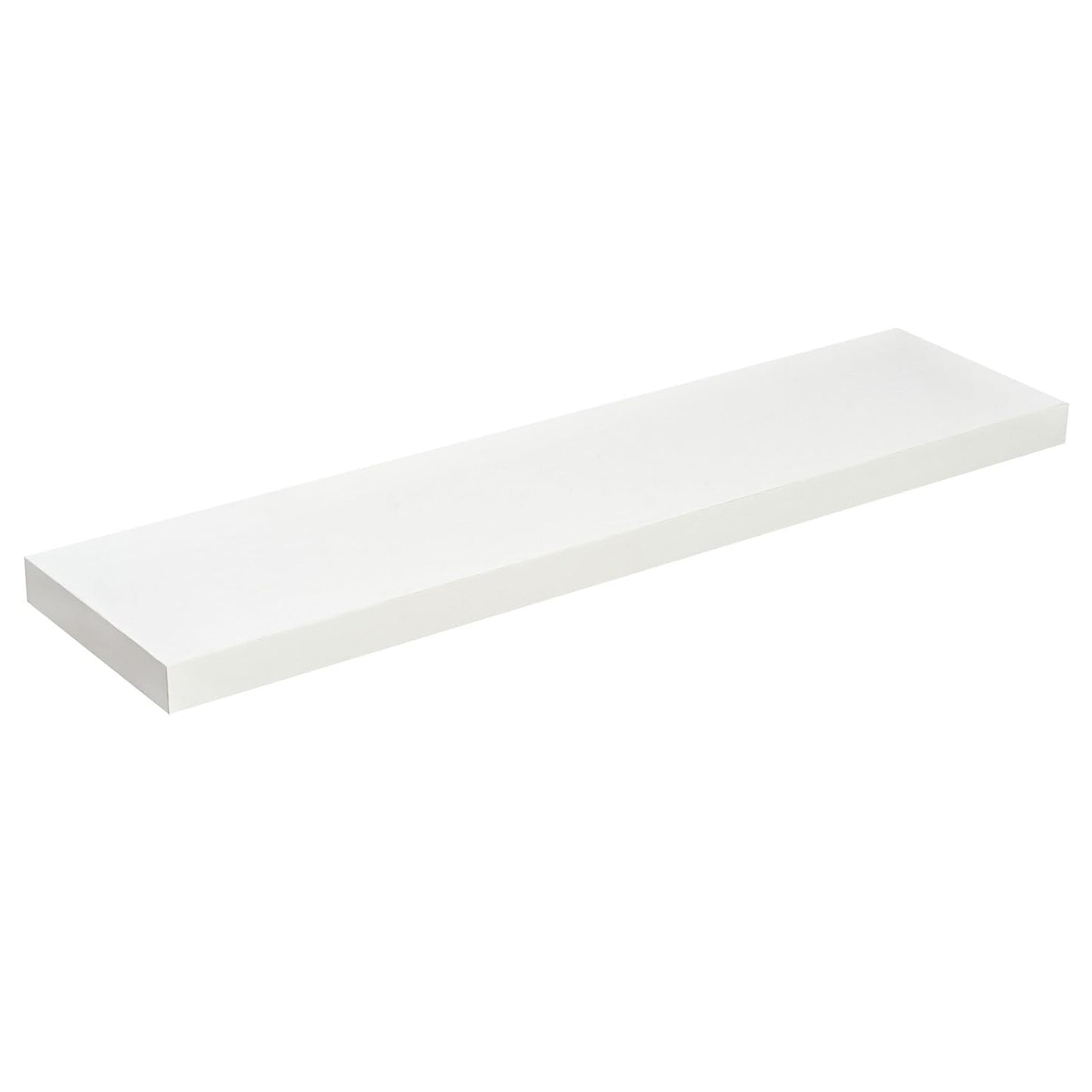 ShelfLoft 9"D x 1.6"H Rustic White Wall Storage Floating Shelves