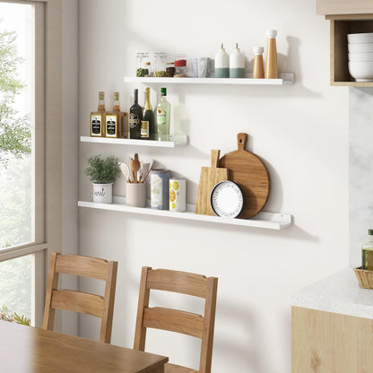 ShelfLoft 36" Wide x 4.7" Deep Picture Ledge Floating Shelves, White-2 Pack