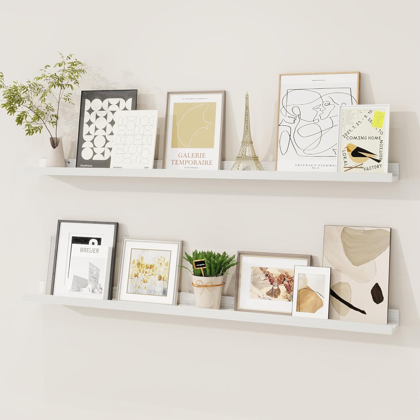 Shelfloft 3.5 Inch Deep Picture Ledge Shelf Solid Wood Wall Shelves