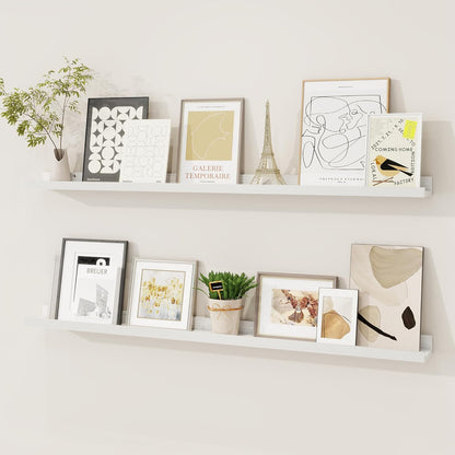 Shelfloft 3.5 Inch Deep Picture Ledge Shelf Solid Wood Wall Shelves