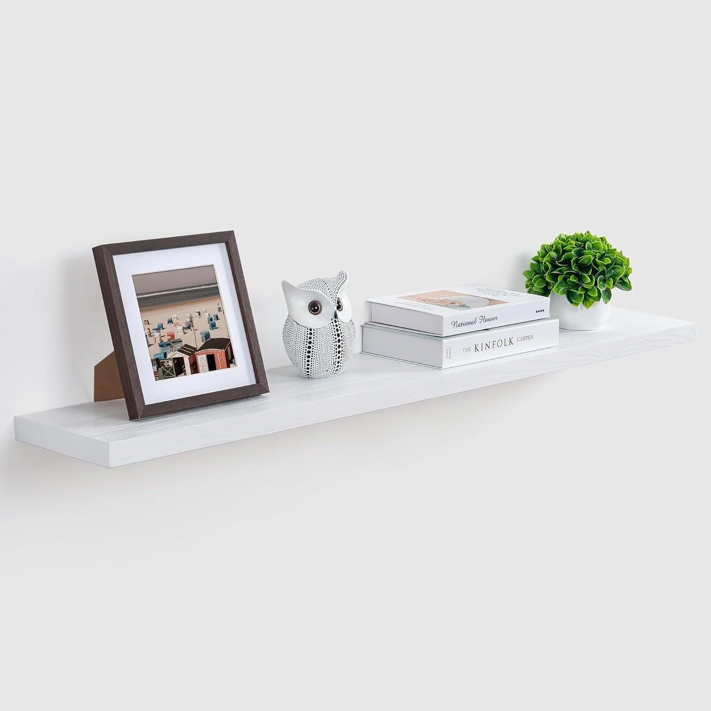 ShelfLoft 8 Inch Deep Solid Pine Wood Floating Shelves
