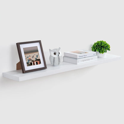 ShelfLoft 8 Inch Deep Solid Pine Wood Floating Shelves