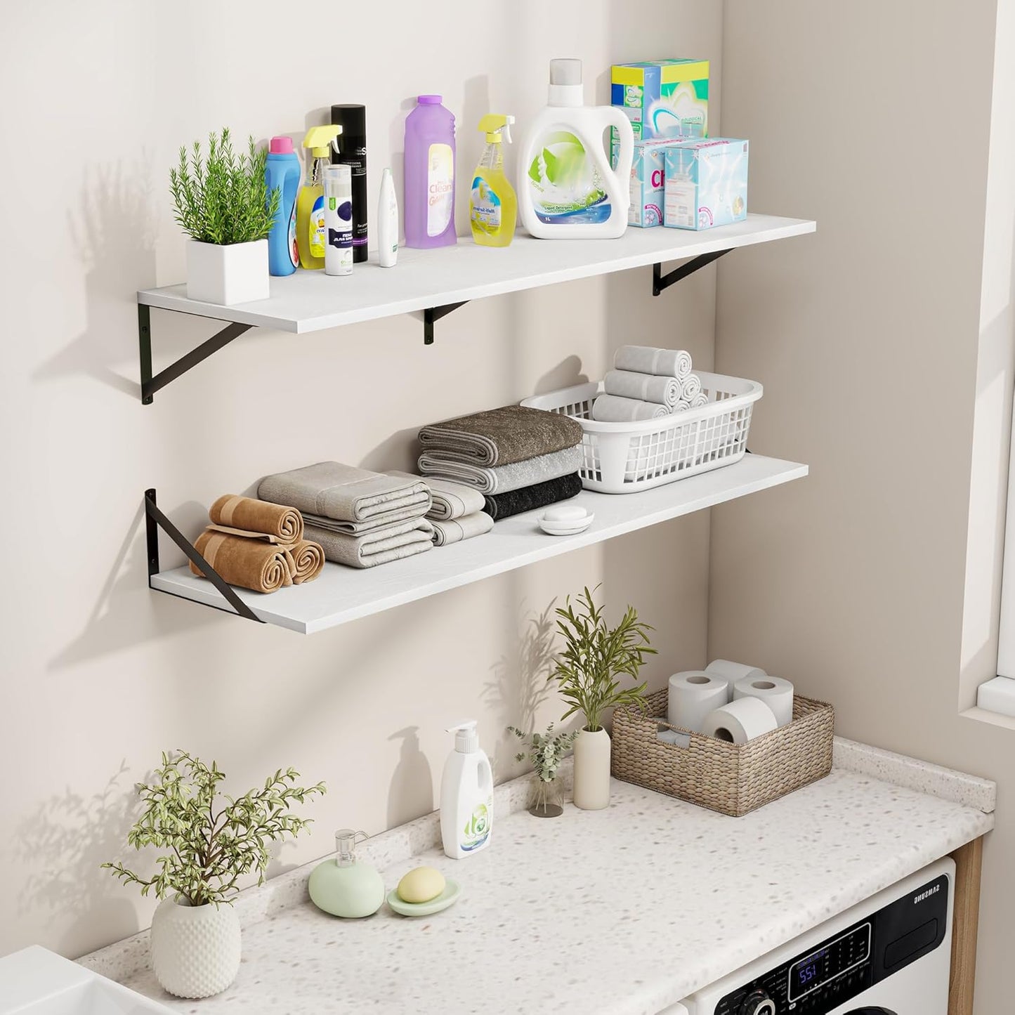 ShelfLoft 8 Inch Deep Floating Shelves for Wall