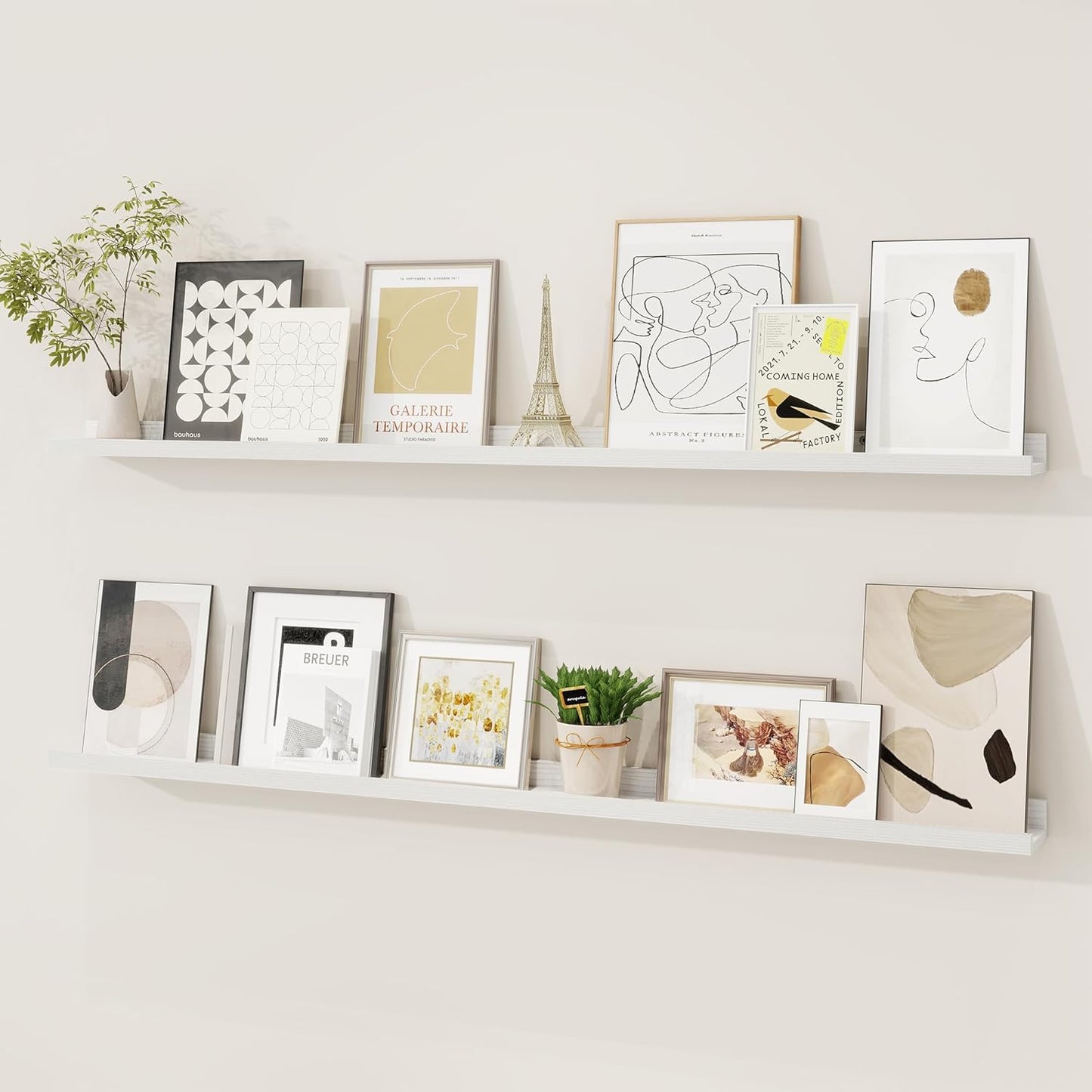 Shelfloft 3.5 Inch Deep Picture Ledge Shelf Solid Wood Wall Shelves