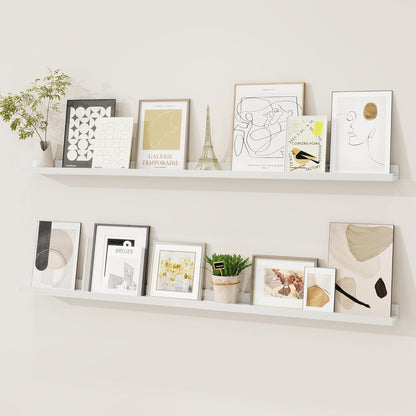 Shelfloft 3.5 Inch Deep Picture Ledge Shelf Solid Wood Wall Shelves