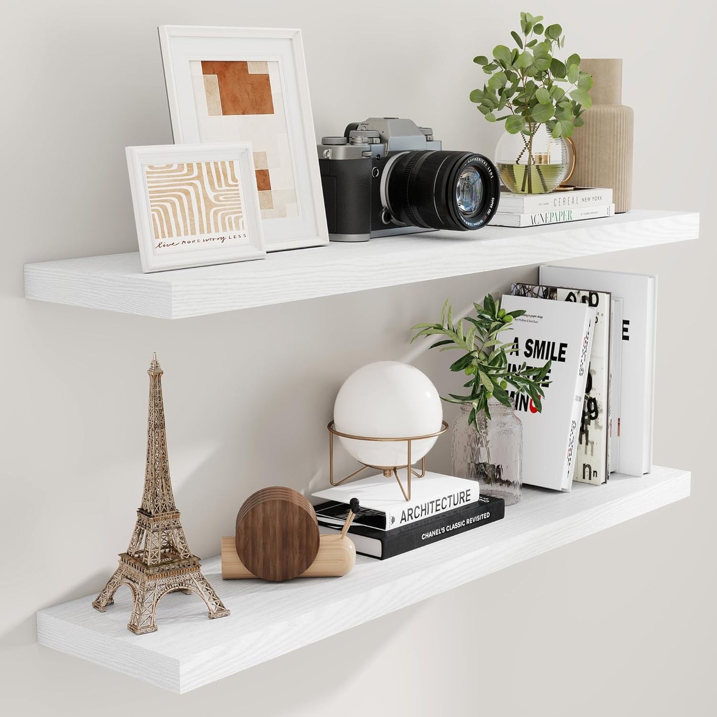 ShelfLoft 9.3 Inch Deep Floating Wall Shelves