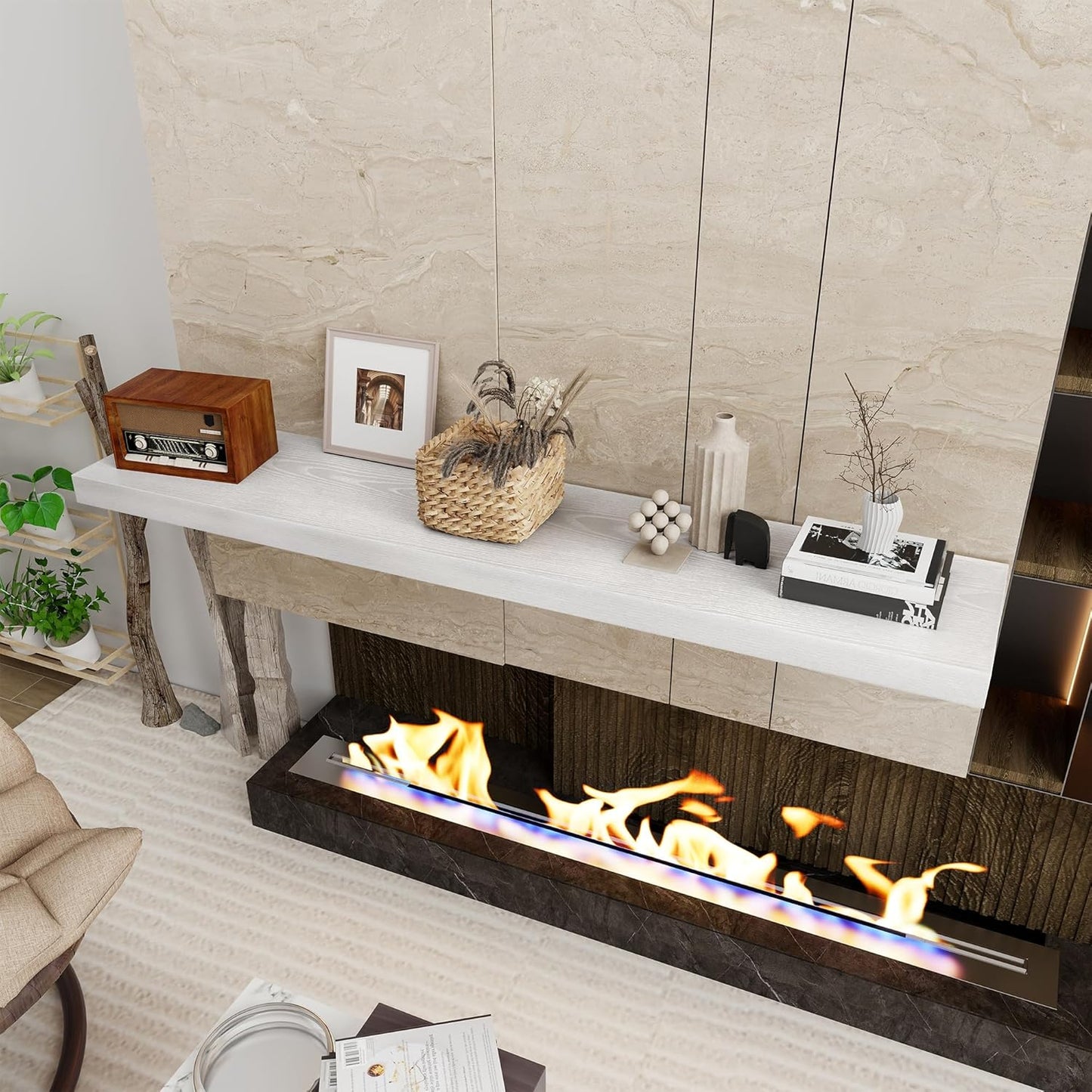 ShelfLoft 12 Inch Deep Rustic Wood Floating Shelves for Wall Decor & Storage