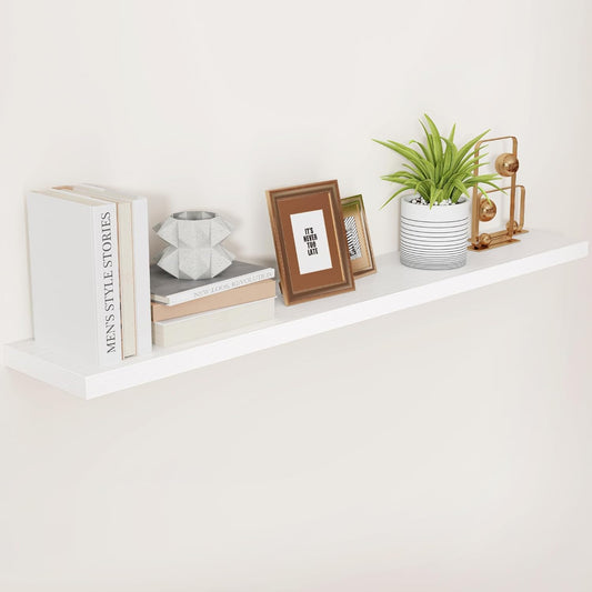 ShelfLoft 55" Wide x 9.3" Deep Floating Shelves for Wall Storage,White-1 Pack