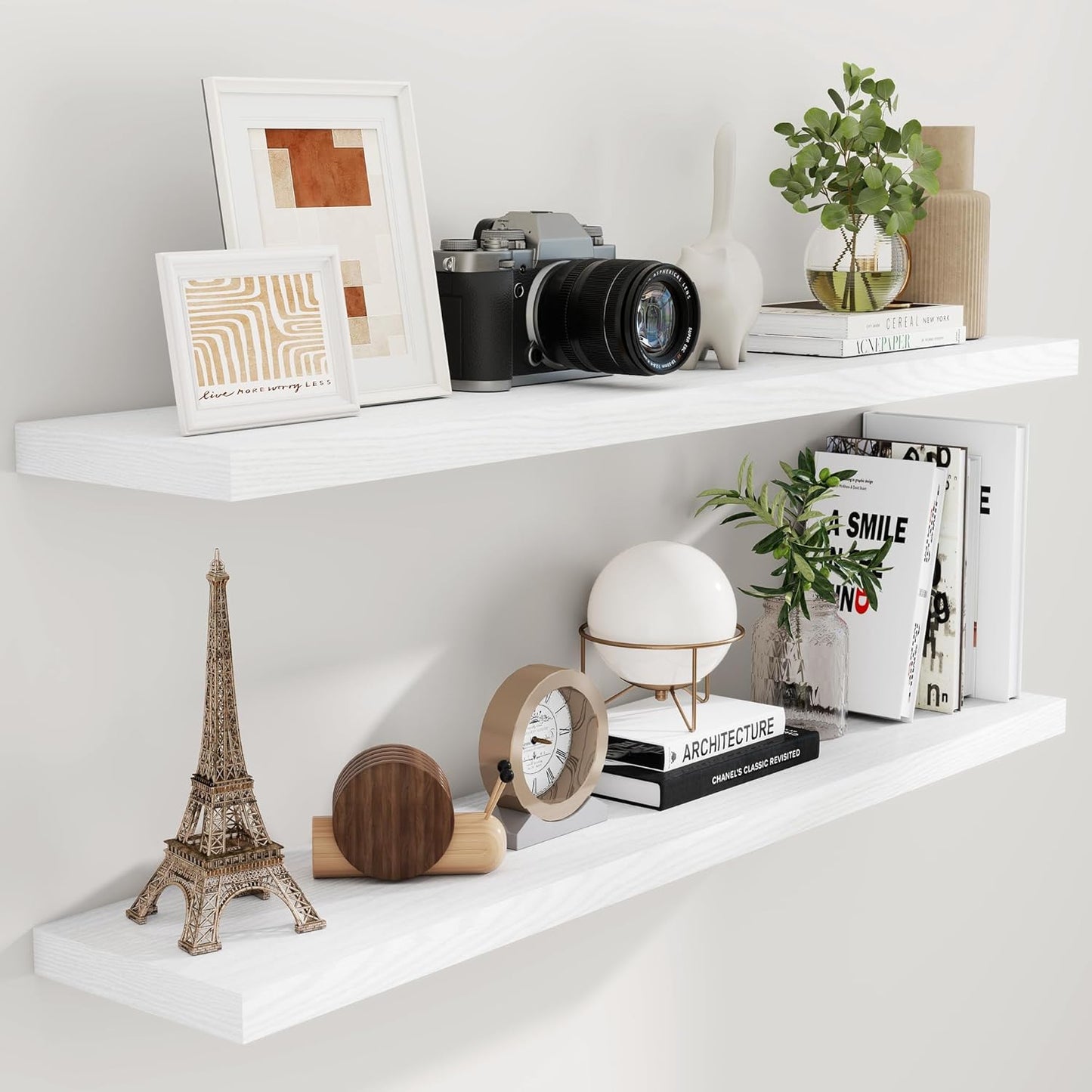 ShelfLoft 9.3 Inch Deep Floating Wall Shelves