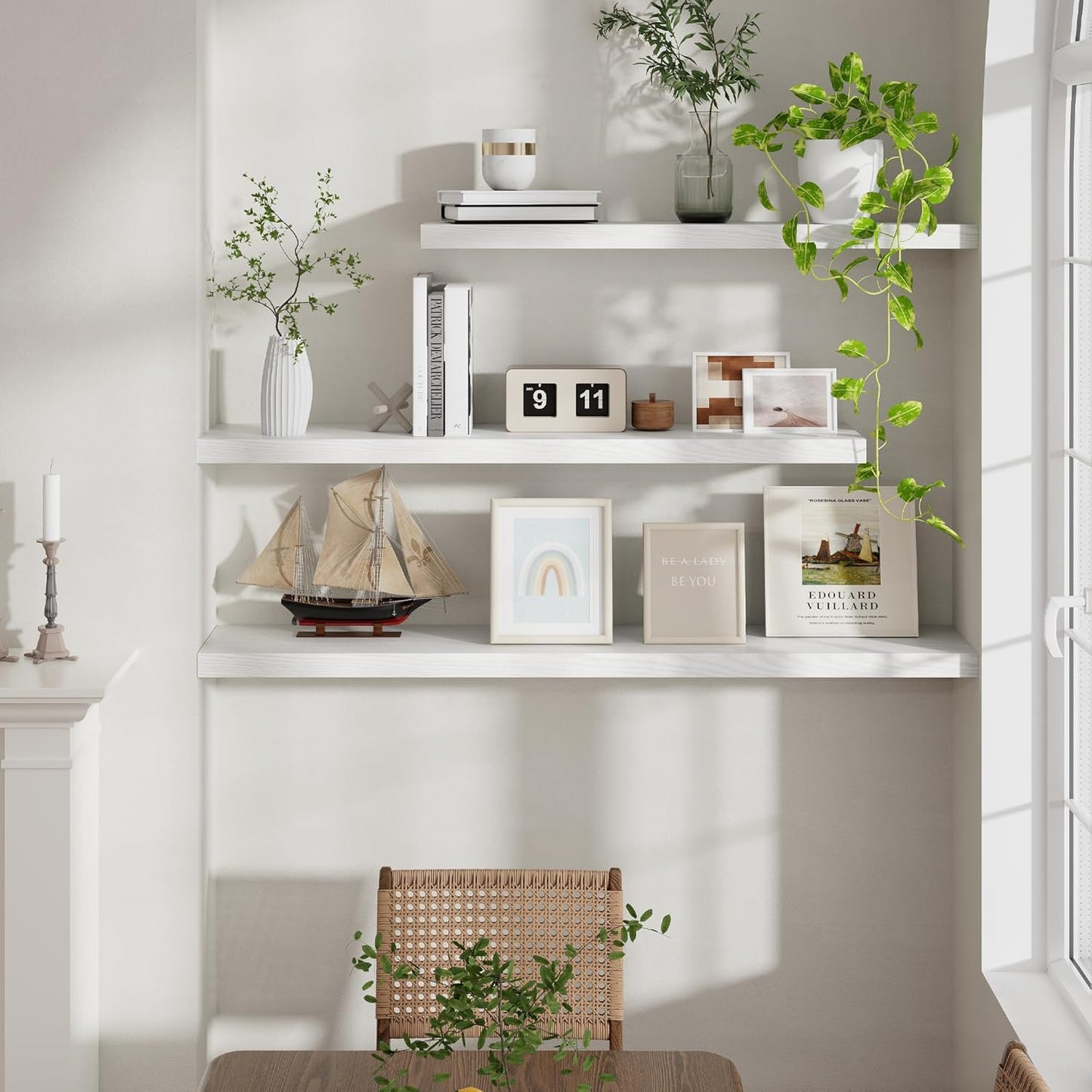 ShelfLoft 9.3 Inch Deep Floating Wall Shelves