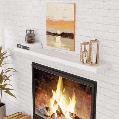 ShelfLoft 9.3"D x 1.5"H White Floating Shelves for Wall Storage