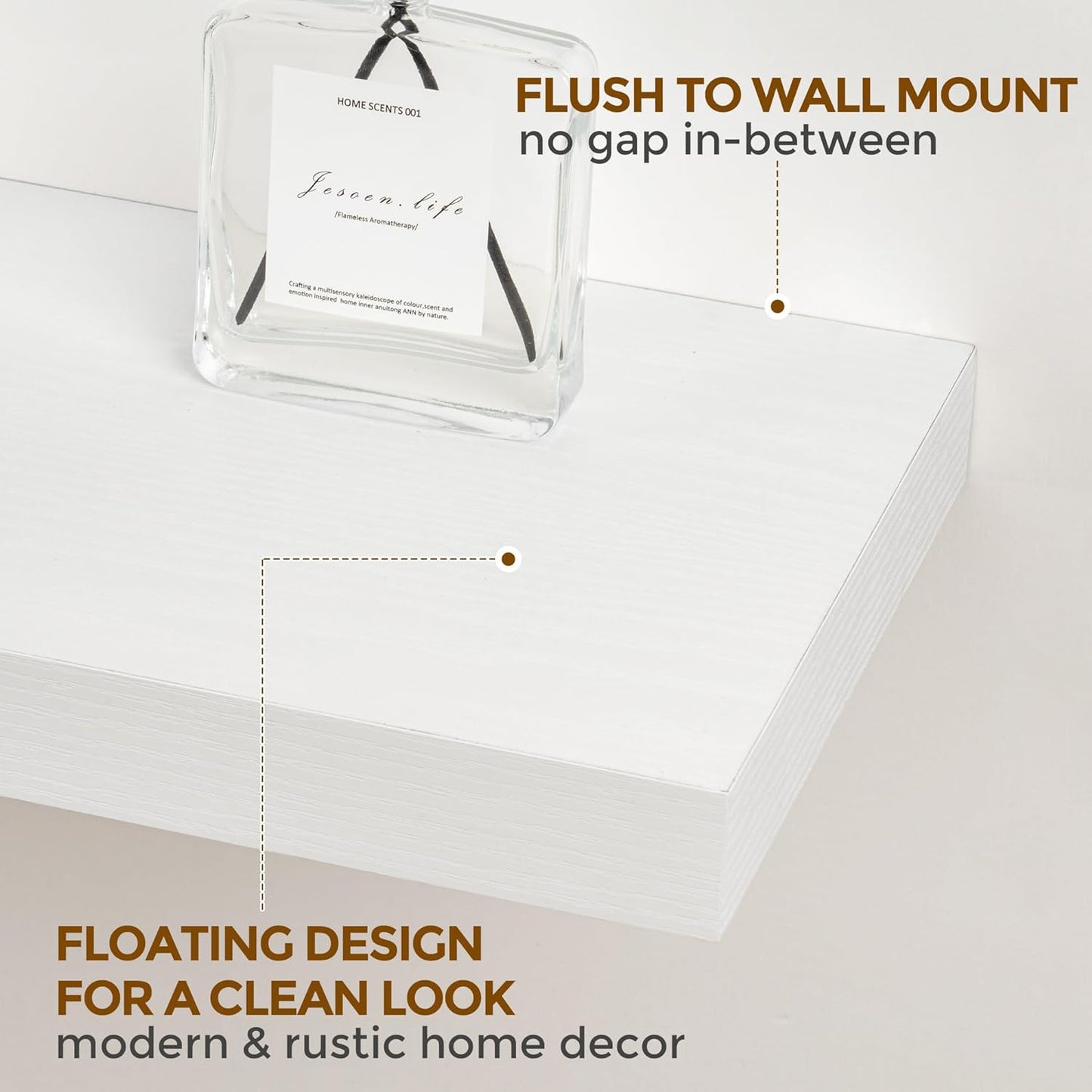 ShelfLoft 55" Wide x 9.3" Deep Floating Shelves for Wall Storage,1 Pack