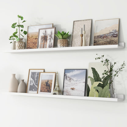 ShelfLoft 4.7"D x 2"H White Picture Ledge Floating Shelves